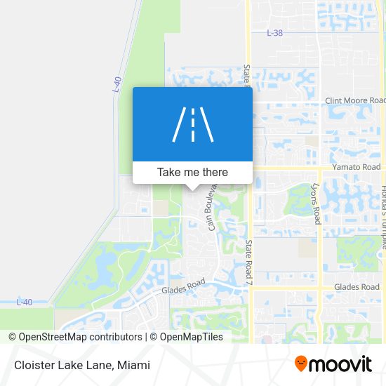 Cloister Lake Lane map