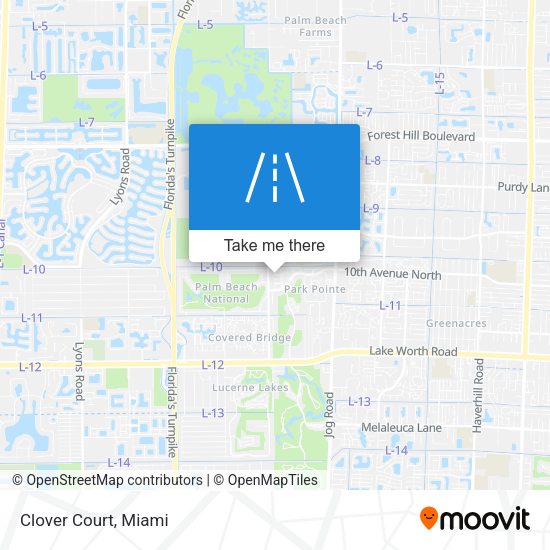 Mapa de Clover Court