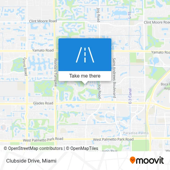 Clubside Drive map