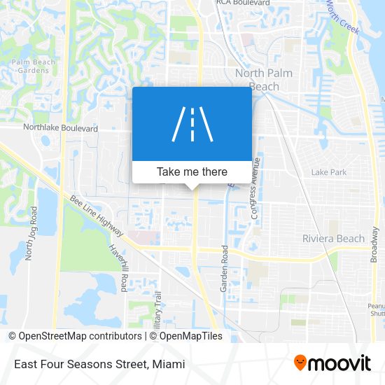 East Four Seasons Street map