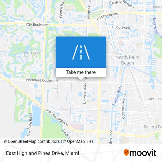East Highland Pines Drive map