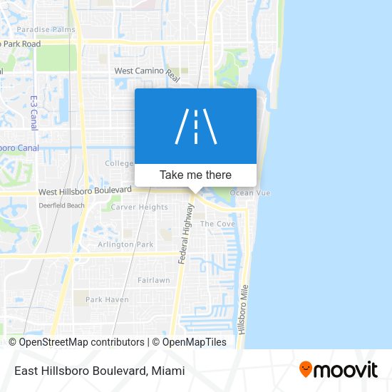 East Hillsboro Boulevard map
