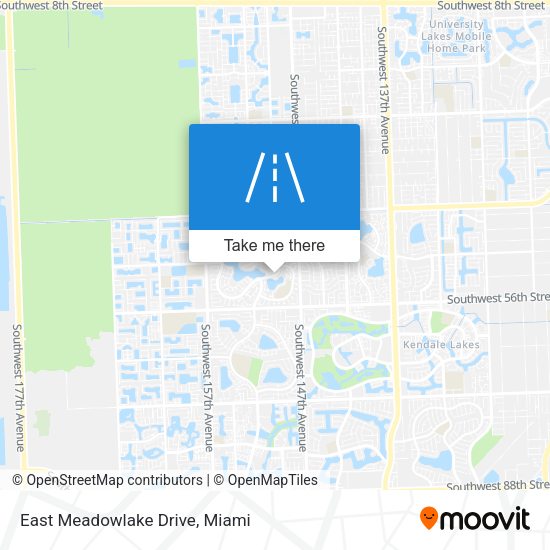 East Meadowlake Drive map