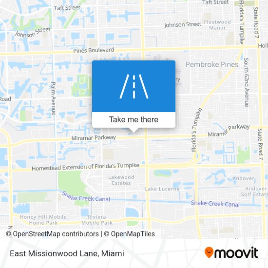 East Missionwood Lane map