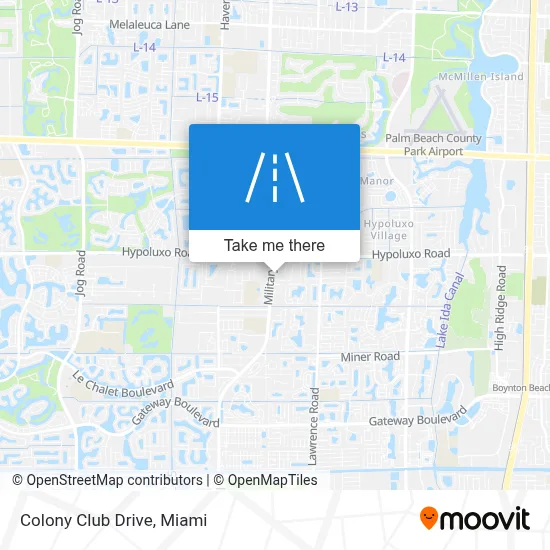 Colony Club Drive map