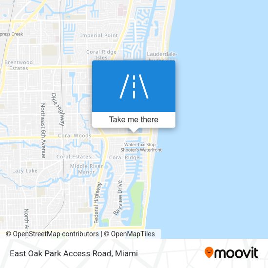 East Oak Park Access Road map