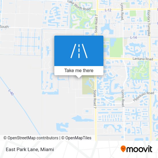 Mapa de East Park Lane