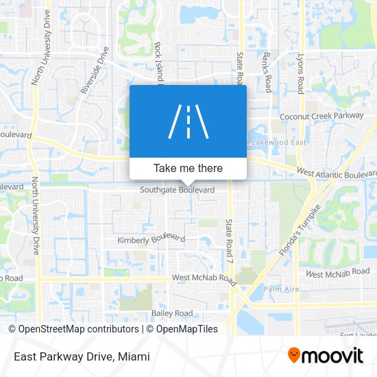 Mapa de East Parkway Drive