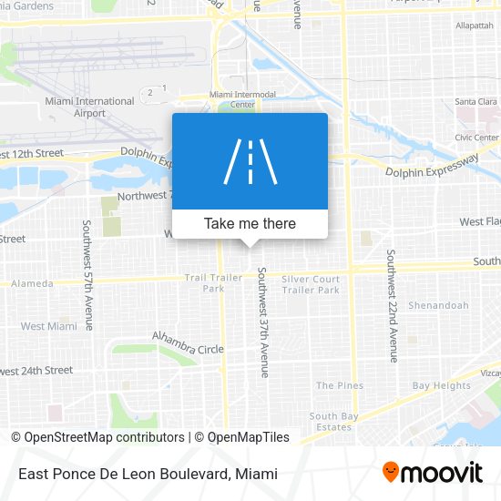Mapa de East Ponce De Leon Boulevard