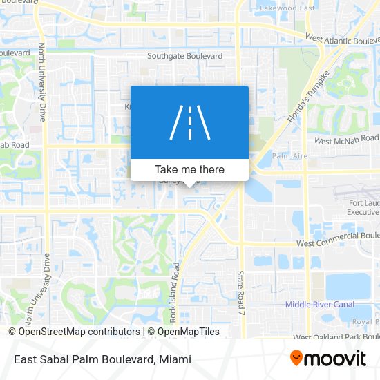 East Sabal Palm Boulevard map
