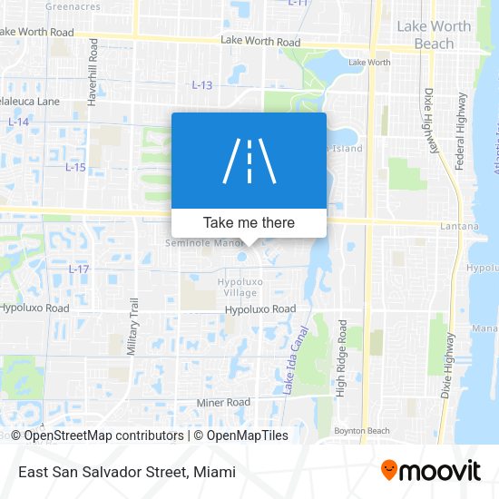 East San Salvador Street map