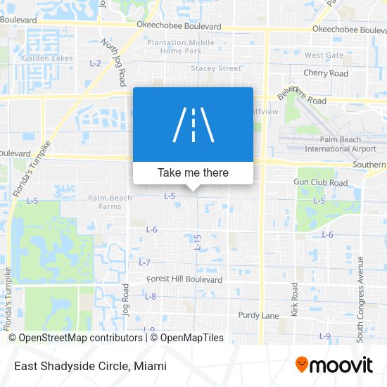 East Shadyside Circle map