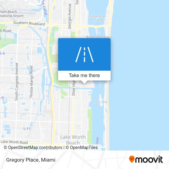 Gregory Place map
