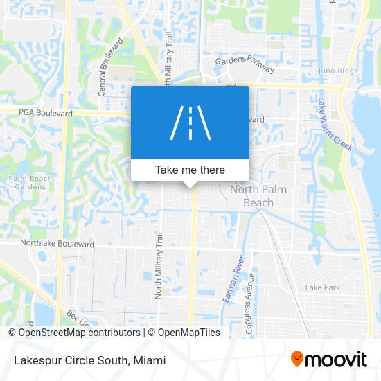 Lakespur Circle South map