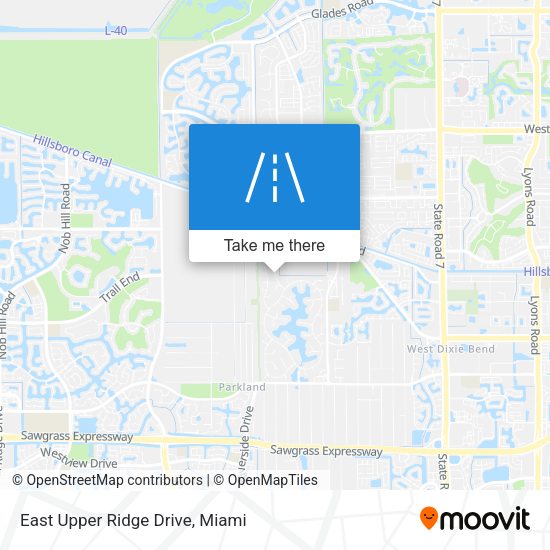 East Upper Ridge Drive map