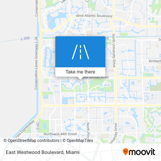 East Westwood Boulevard map
