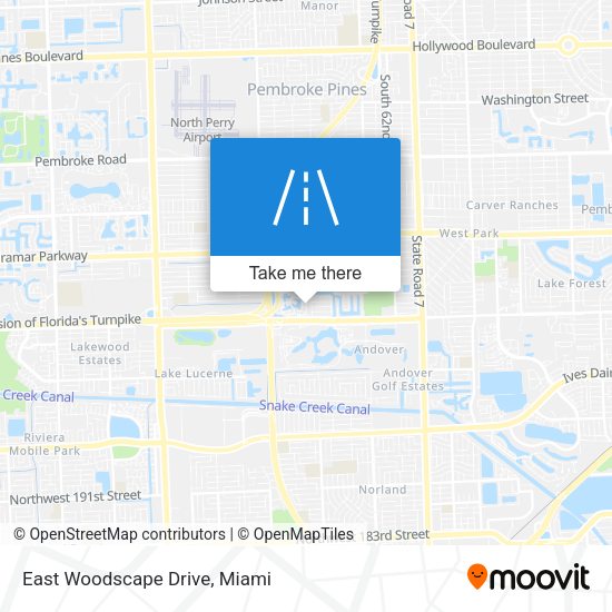 Mapa de East Woodscape Drive