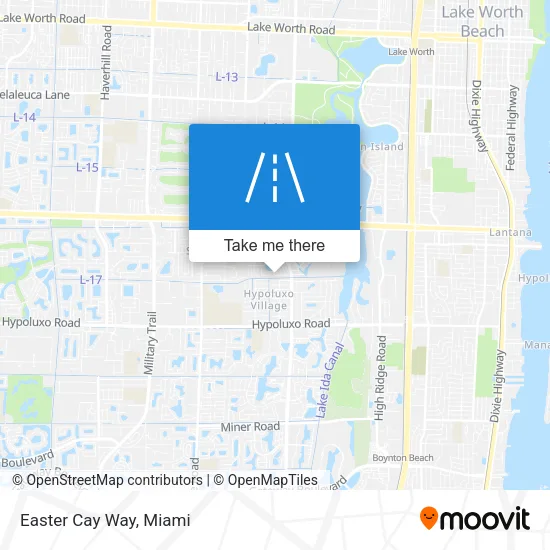 Easter Cay Way map