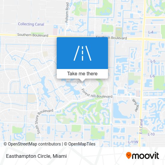 Mapa de Easthampton Circle