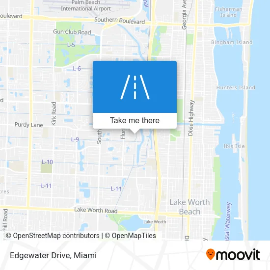Edgewater Drive map