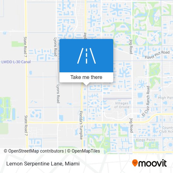 Lemon Serpentine Lane map