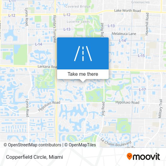 Mapa de Copperfield Circle