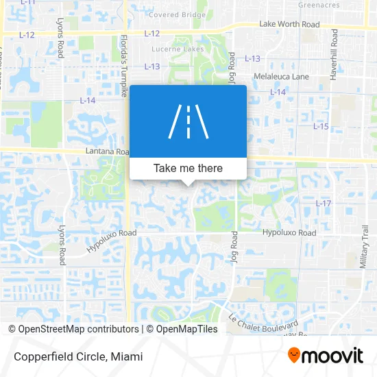 Copperfield Circle map