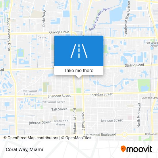 Coral Way map