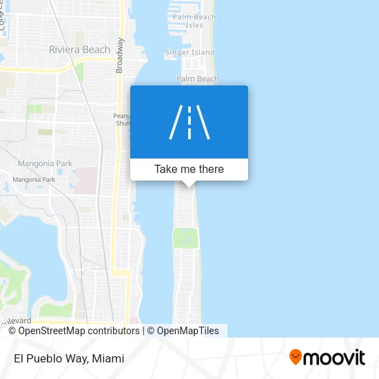El Pueblo Way map