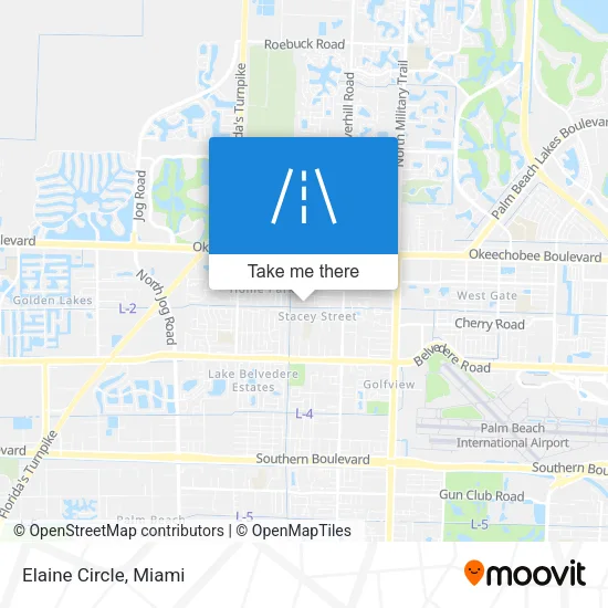 Elaine Circle map