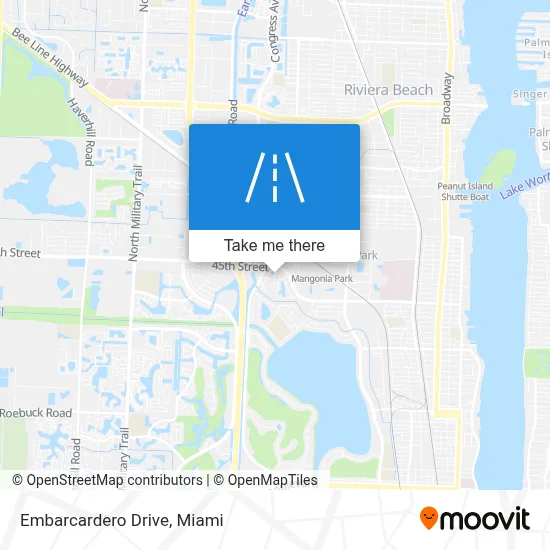 Embarcardero Drive map