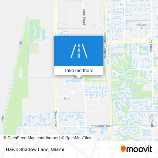 Hawk Shadow Lane map