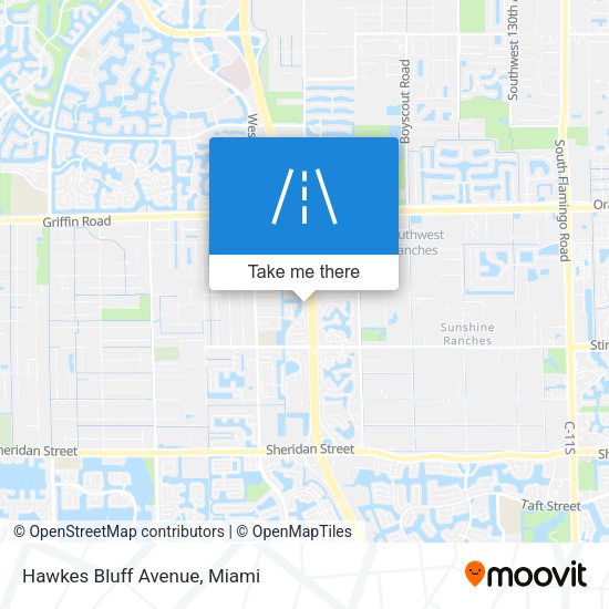 Mapa de Hawkes Bluff Avenue