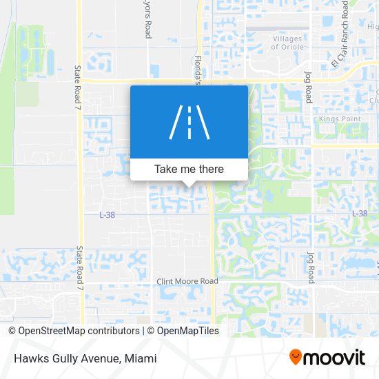 Hawks Gully Avenue map