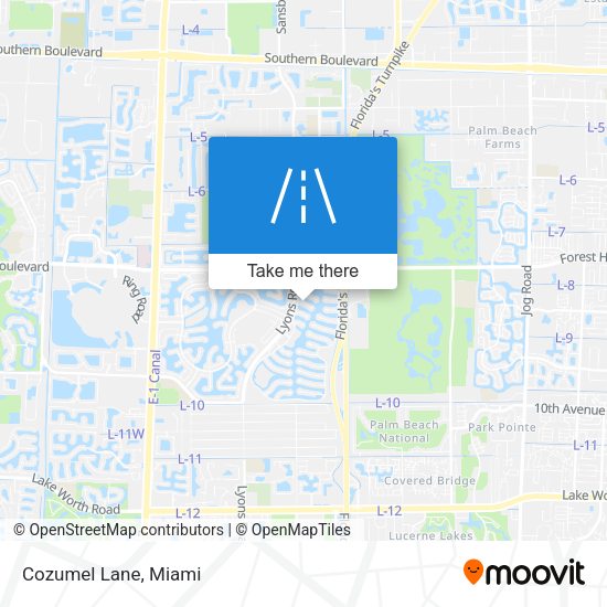 Mapa de Cozumel Lane