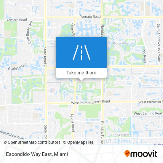 Escondido Way East map