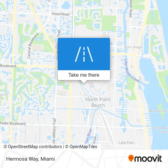 Hermosa Way map