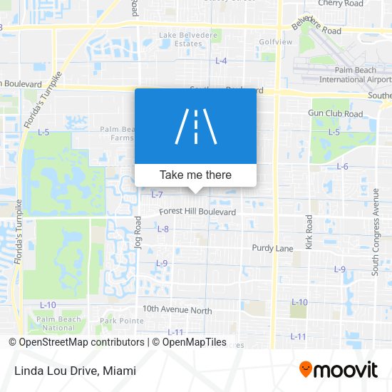 Mapa de Linda Lou Drive