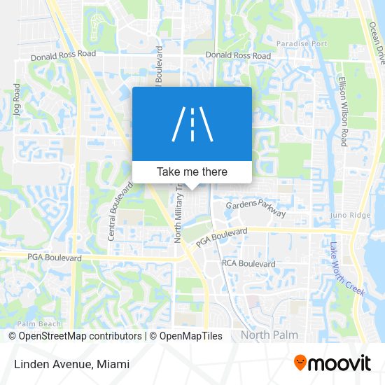 Mapa de Linden Avenue