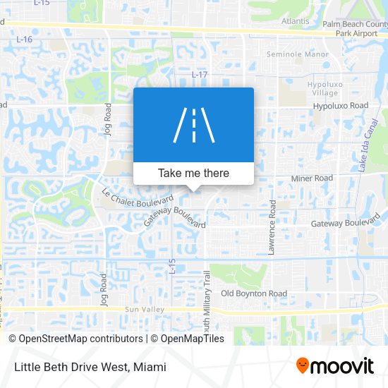 Little Beth Drive West map