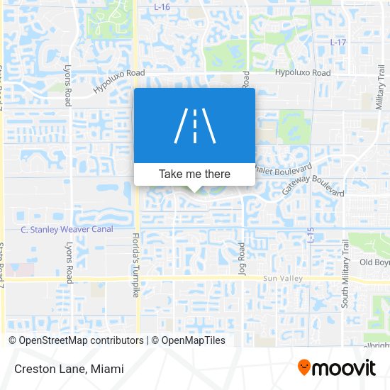 Creston Lane map