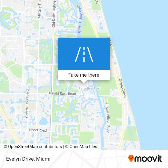 Evelyn Drive map