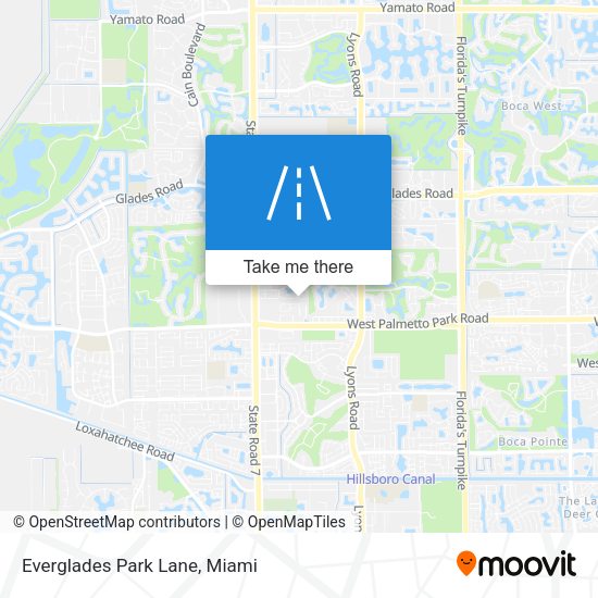 Everglades Park Lane map