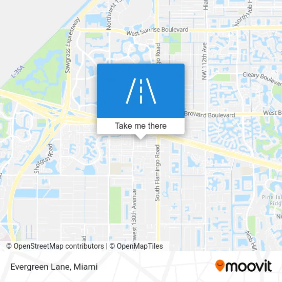 Evergreen Lane map