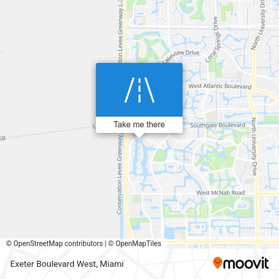 Exeter Boulevard West map