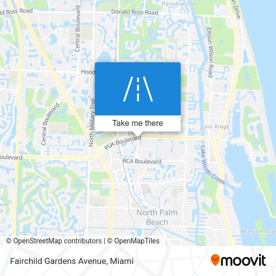 Mapa de Fairchild Gardens Avenue
