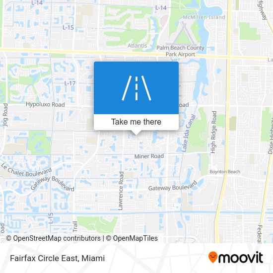 Mapa de Fairfax Circle East