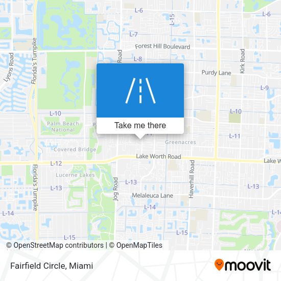 Mapa de Fairfield Circle