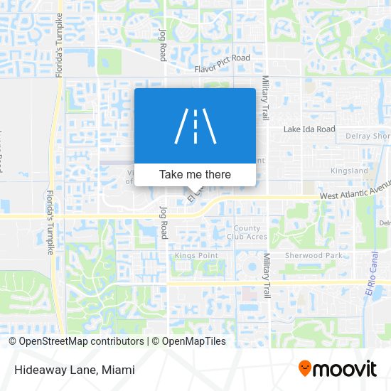 Mapa de Hideaway Lane