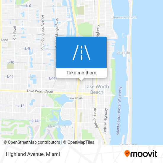 Mapa de Highland Avenue